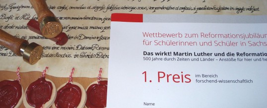 1.Preis für die Religionsgruppe der 8c beim Landesausscheid